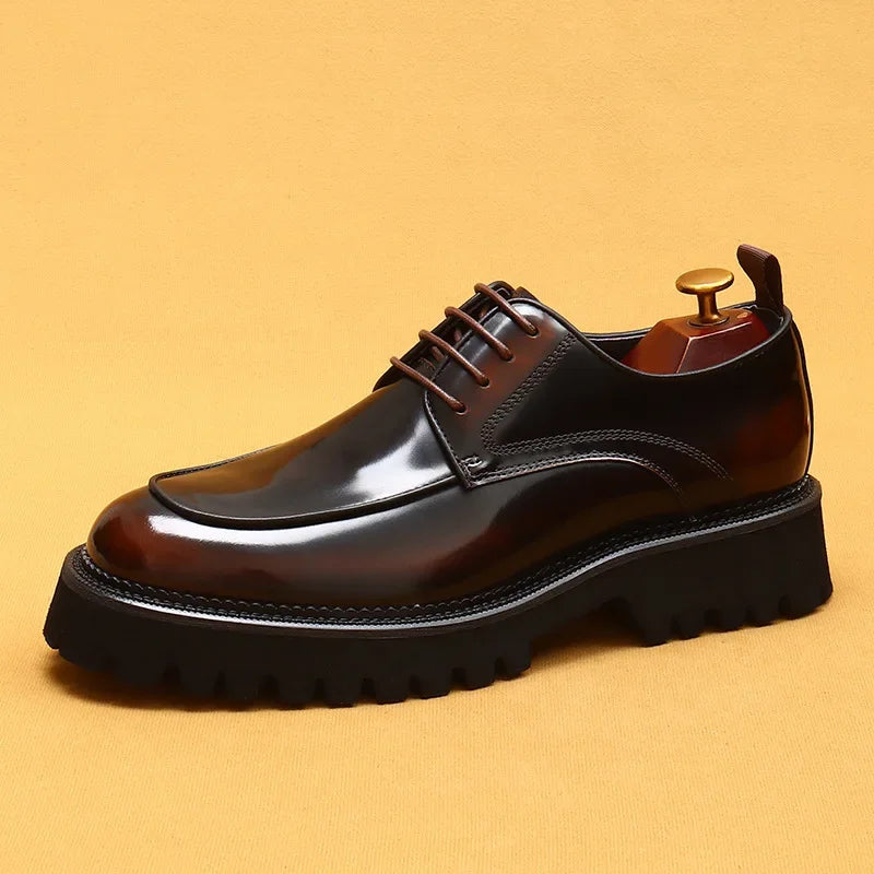 ASTON M. JAZZ – Men's Genuine Leather Oxford Shoes, Italian