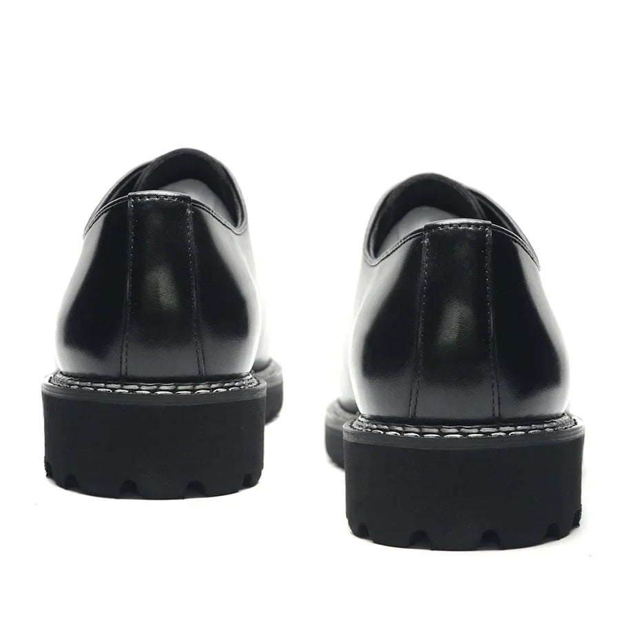 Stylish Men's Oxford - Genuine Leather Sneakers in Black, High Quality for Office, Business and Social Occasions