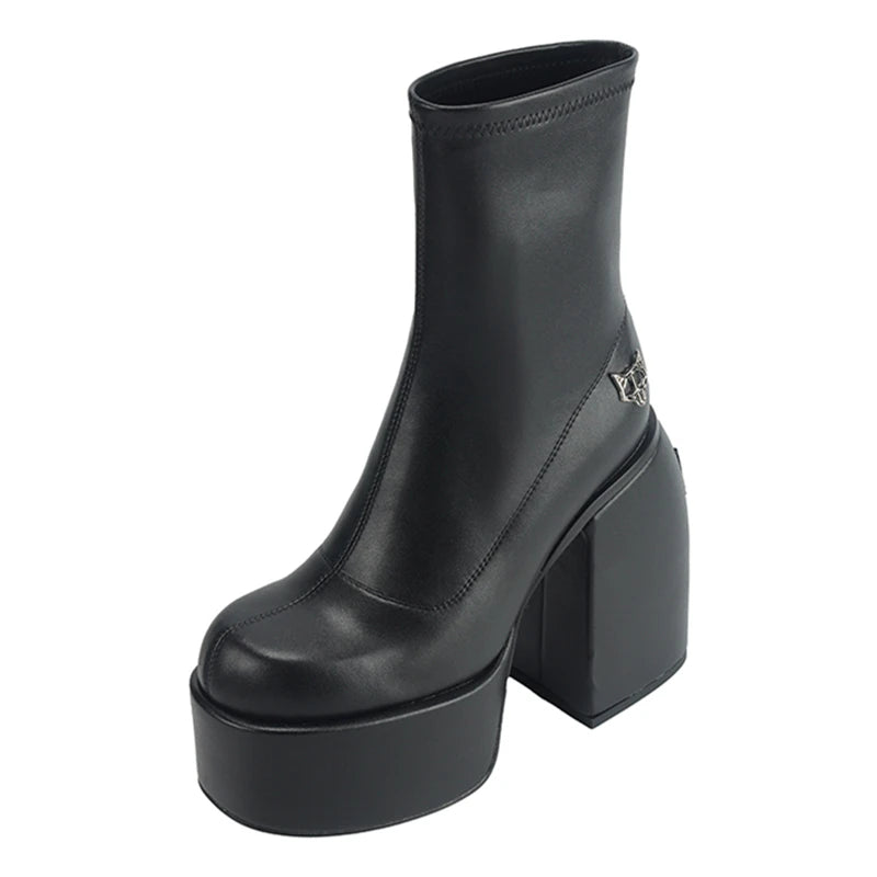 Bottines designer femme – Talon 14 cm, stretch, look audacieux et sexy